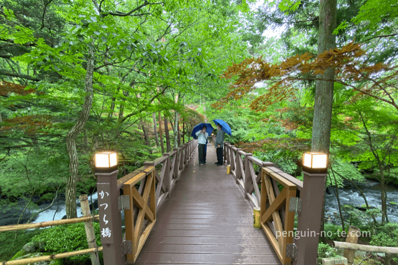 日本庭園の中にある橋